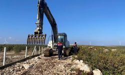 Didim'de hazine arazisinde izinsiz yer açarken yakalandı