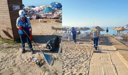 Didim sahillerinde temizlik çalışmaları sürüyor