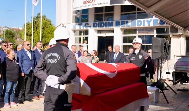 Didim Belediye bahçesinde Fevzi Necdet Erdinç'in cenaze töreni gerçekleşti