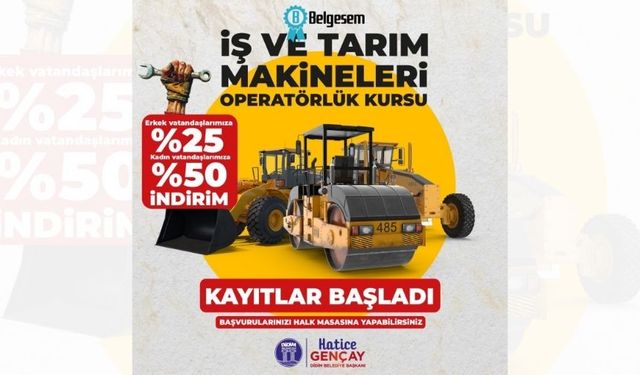 Didim'de operatörlük kursu için büyük fırsat