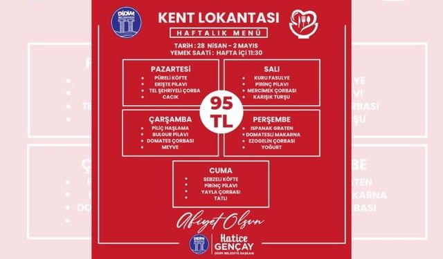 Didim Belediyesi Kent Lokantası’nda lezzet ve ekonomi bir arada