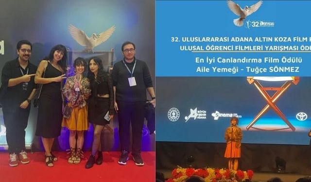 ADÜ’lü Tuğçe Sönmez’den Adana Altın Koza Film Festivali’nde büyük başarı!