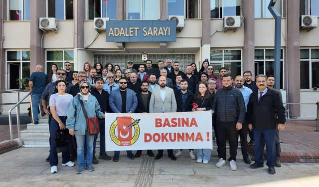 Aydın'daki gazeteciler "Basına dokunma" dedi!