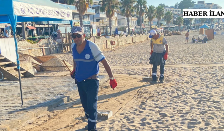 Didim sahillerinde temizlik çalışmaları aralıksız sürüyor