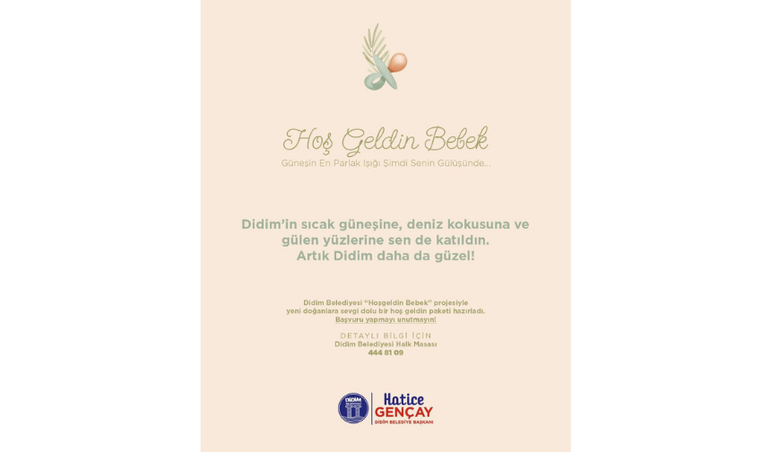 Didim'de “Hoş Geldin Bebek” projesi tüm hızıyla sürüyor