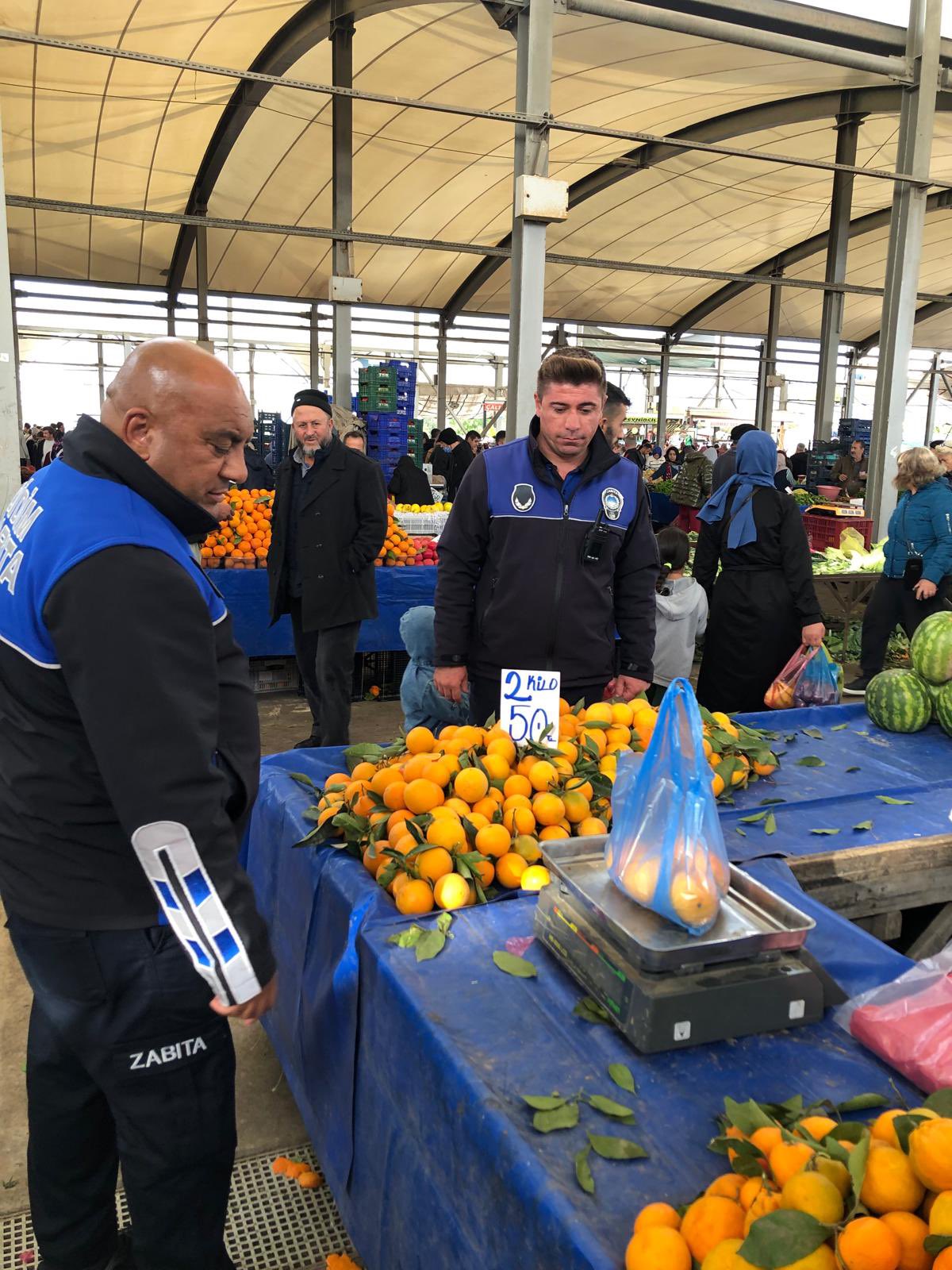 Didim'de pazar yerlerinde denetimler sürüyor